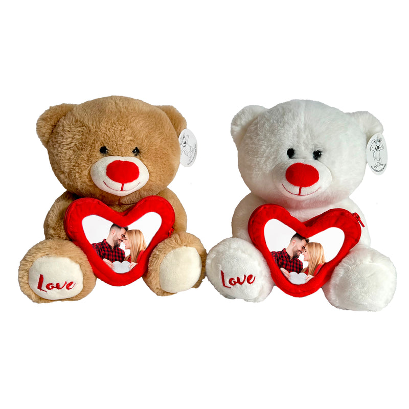 PELUCHE ORSO CON CUORE PORTAFOTO 32CM