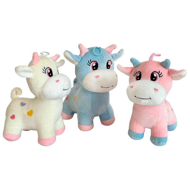 PELUCHE MUCCA 20CM 3 ASSORTIMENTI
