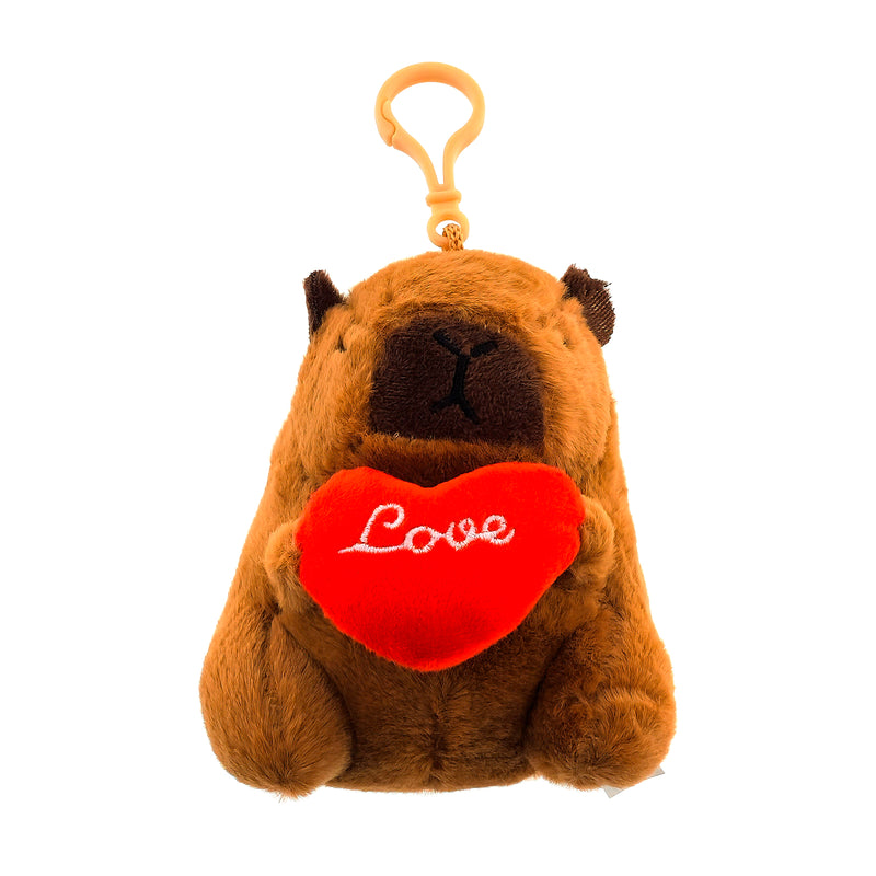 PELUCHE CAPIBARA CON CUORE 10CM