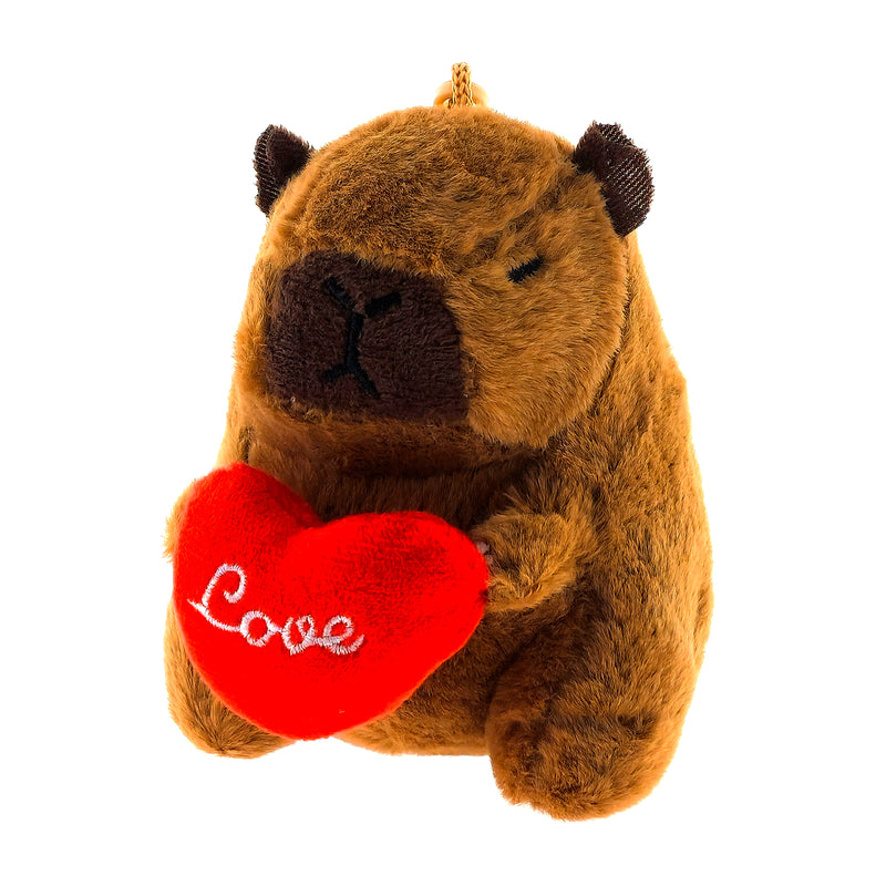 PELUCHE CAPIBARA CON CUORE 10CM