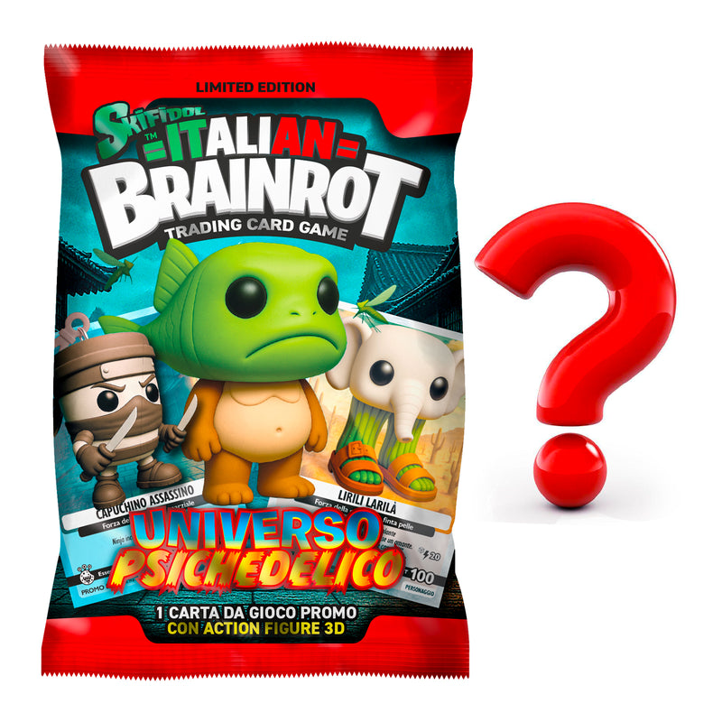 SKIFIDOL ITALIAN BRAINROT UNIVERSO PSICHEDELICO - CARTA PROMO CON ACTION FIGURE 3D