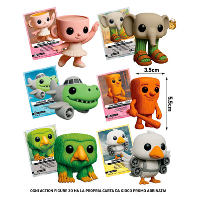 SKIFIDOL ITALIAN BRAINROT UNIVERSO PSICHEDELICO - CARTA PROMO CON ACTION FIGURE 3D