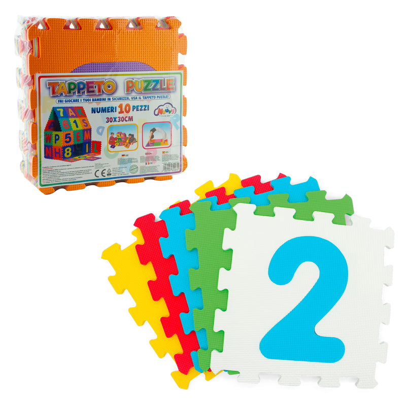 TAPPETO PUZZLE NUMERI 10PZ 9MM 29X29CM