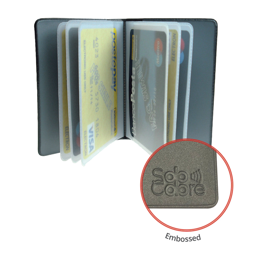 PORTACARD A LIBRO PLURICARD SOLOCOLORE SCUDO PROTEZIONE RFID