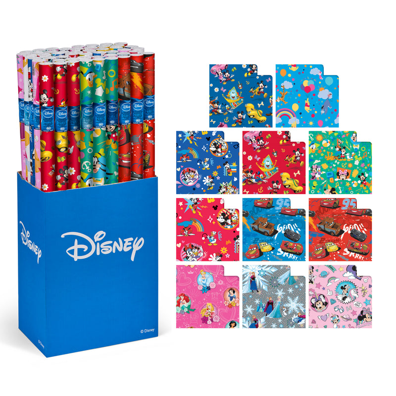 ROTOLO CARTA REGALO ASSORTIMENTO DISNEY 70X200CM