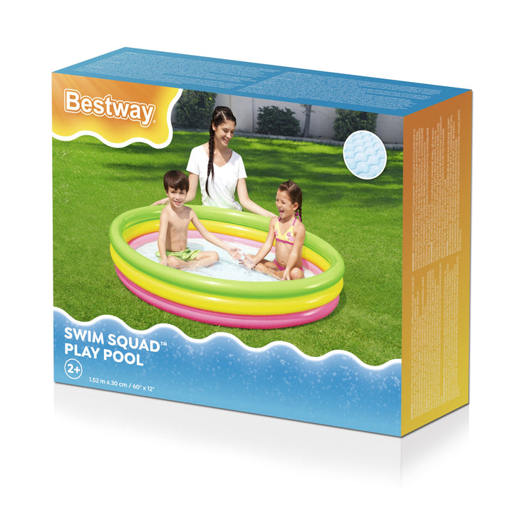 BW51103 PISCINA SWIM SQUAD 3 ANELLI CON FONDO GONFIABILE 152X30CM