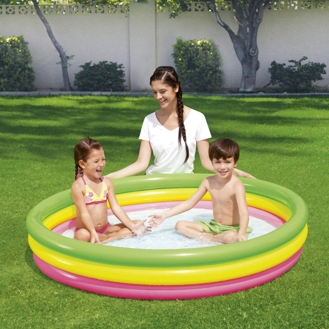 BW51103 PISCINA SWIM SQUAD 3 ANELLI CON FONDO GONFIABILE 152X30CM