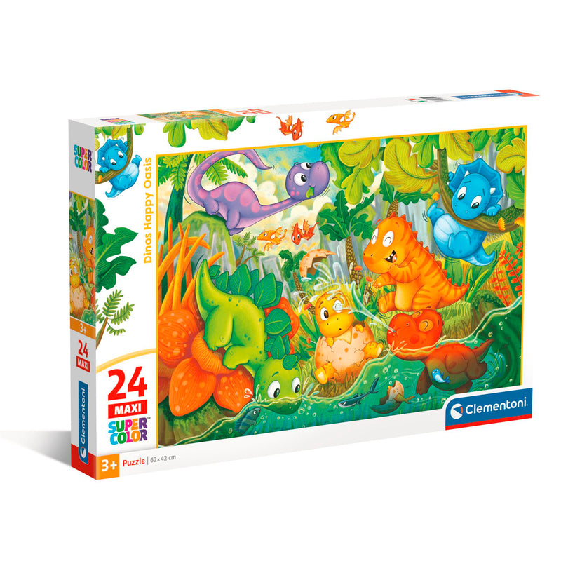 PUZZLE DINOS HAPPY OASIS - 24 PEZZI MAXI