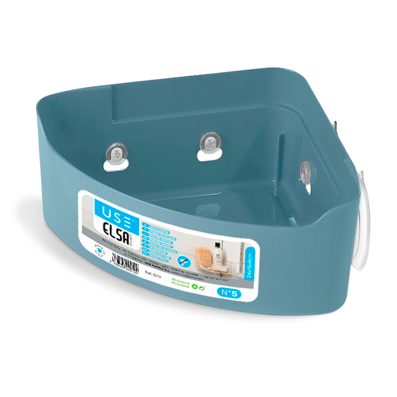 CESTO DOCCIA ANGOLARE ELSA CON VENTOSE