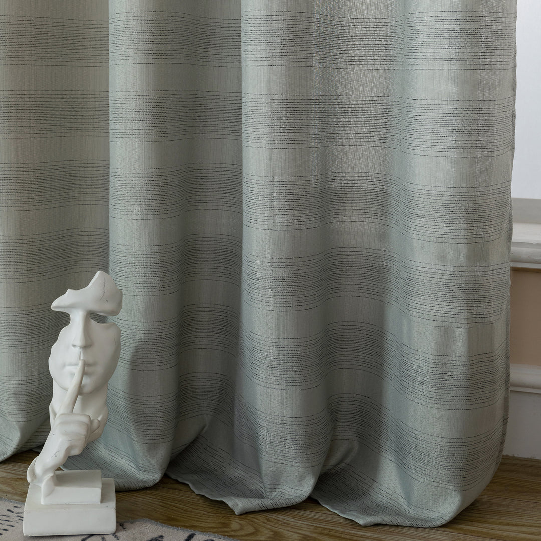 TENDA SEMI COPRENTE MOTIVO A RIGHE 1 PANNELLO 140X285CM GRIGIO
