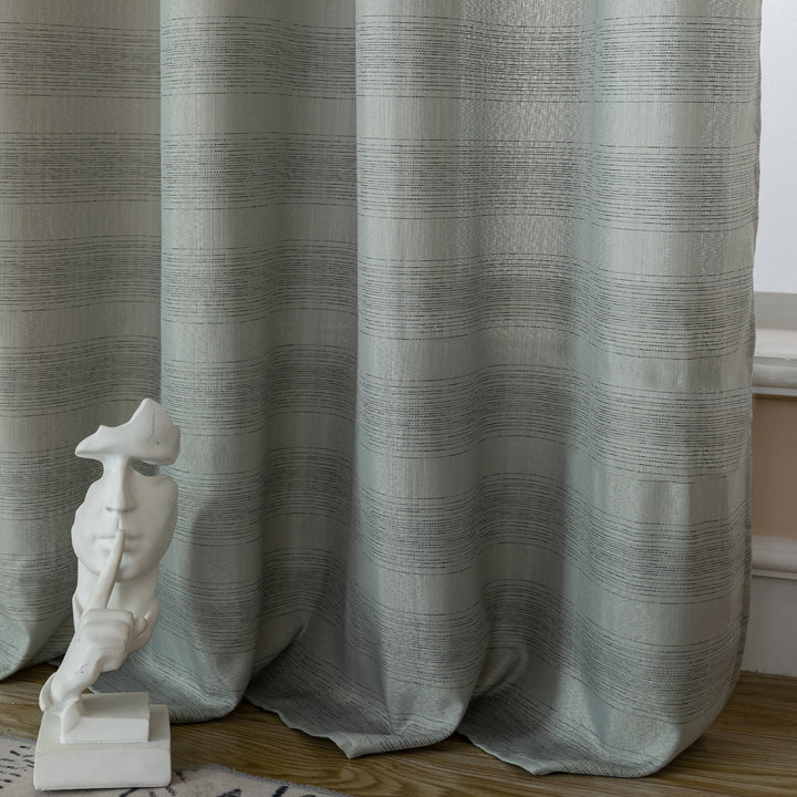 TENDA SEMI COPRENTE MOTIVO A RIGHE 1 PANNELLO 140X285CM GRIGIO