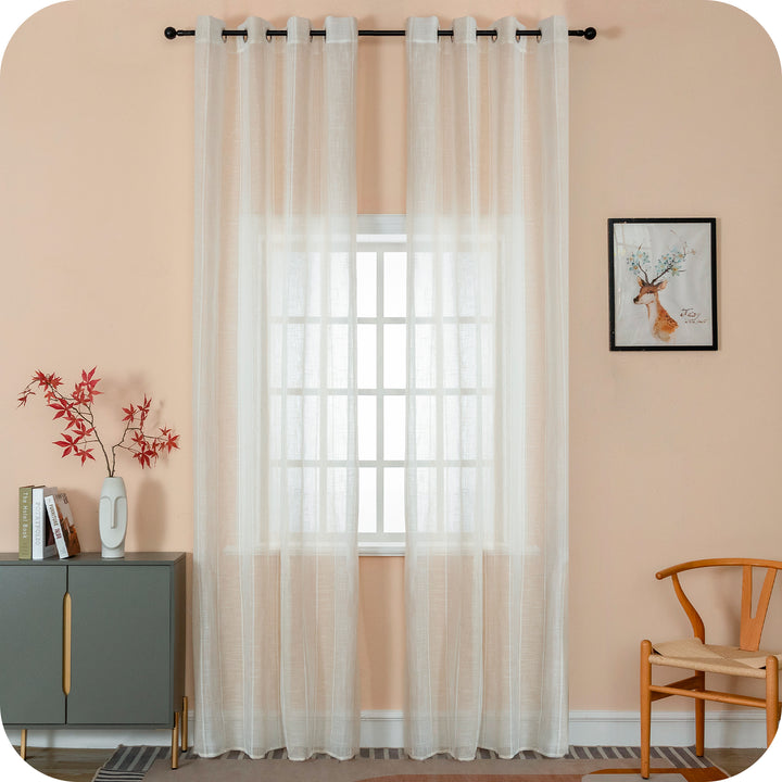 TENDA FILTRANTE IN SIMIL LINO 1 PANNELLO 140X285CM BEIGE