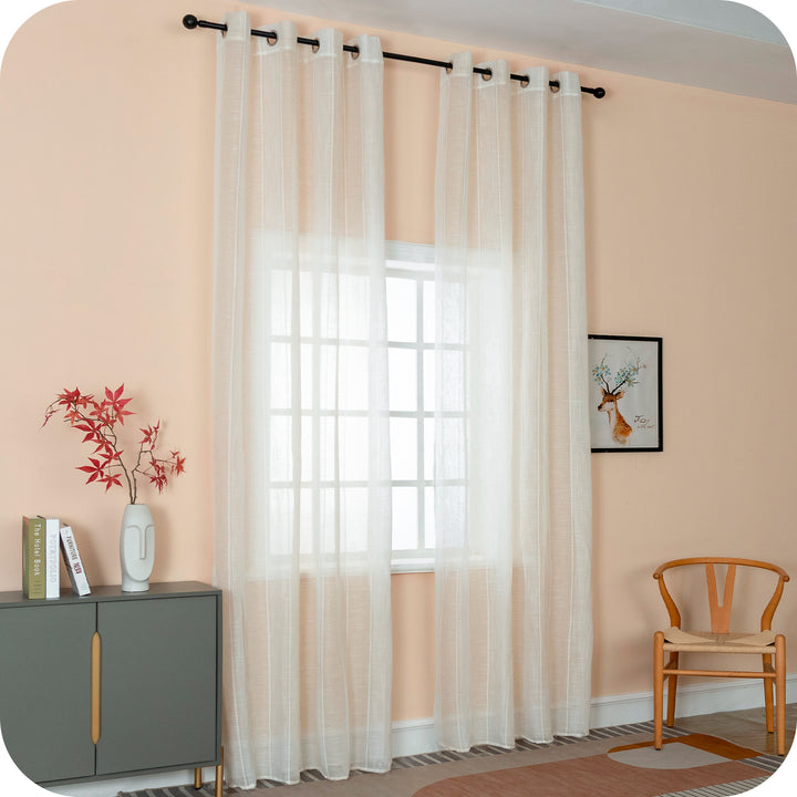 TENDA FILTRANTE IN SIMIL LINO 1 PANNELLO 140X285CM BEIGE
