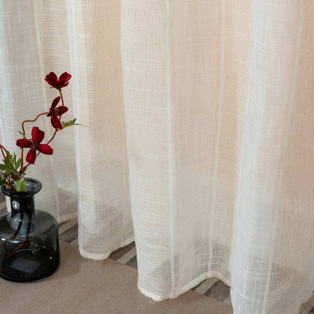 TENDA FILTRANTE IN SIMIL LINO 1 PANNELLO 140X285CM BEIGE