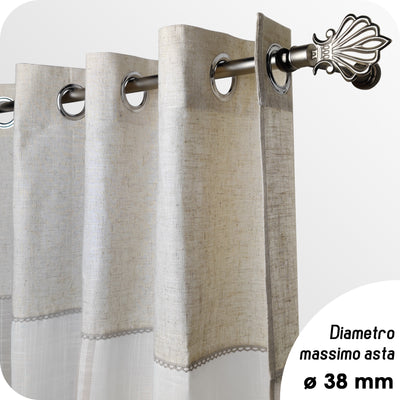 TENDA FILTRANTE IN SIMIL LINO 140X275CM BEIGE