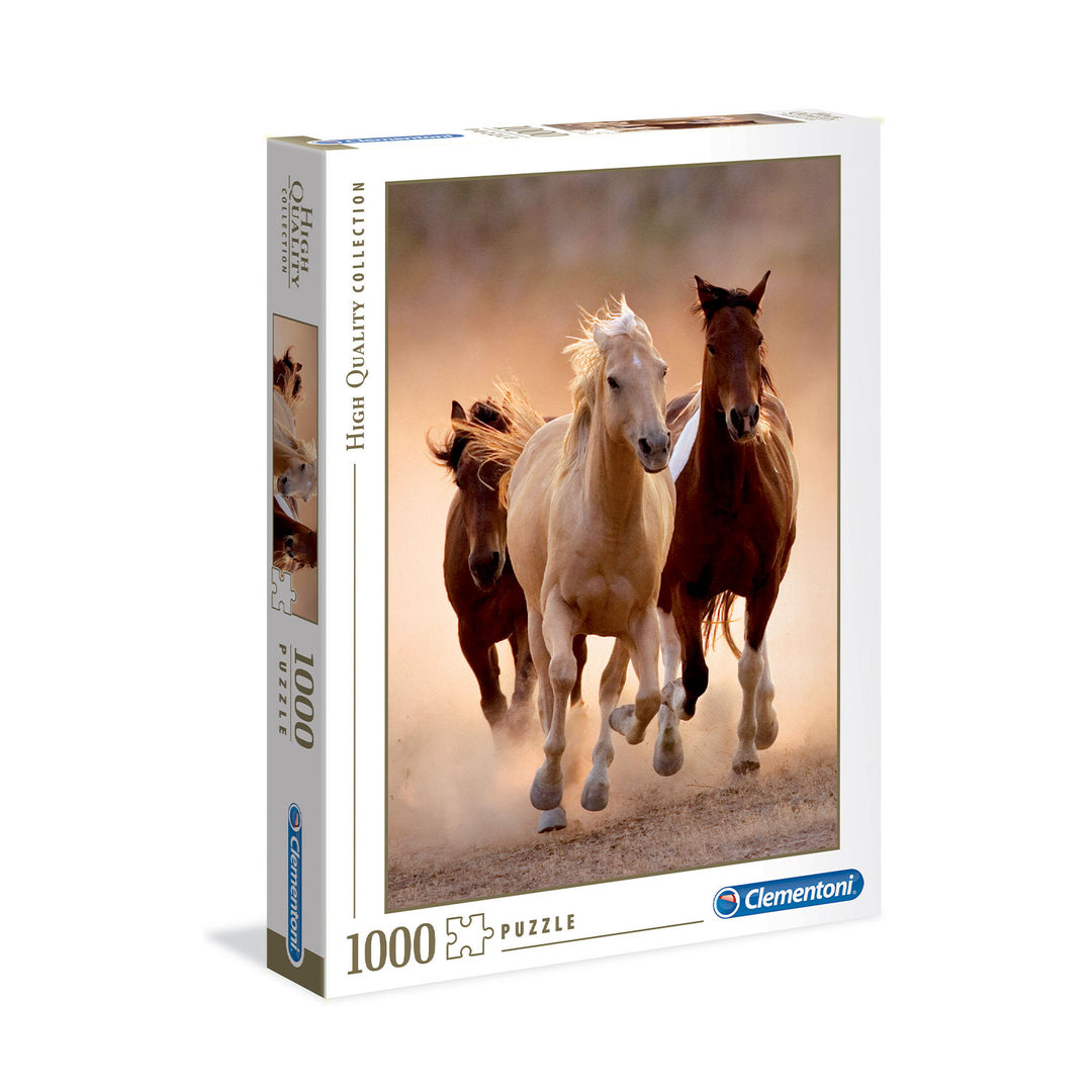 PUZZLE HQC 1000 PEZZI RUNNING HORSES