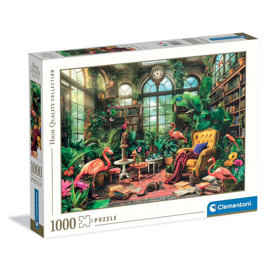 PUZZLE HQC 1000 PEZZI HQC THE GREENHOUSE LIBRARY