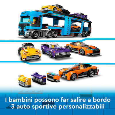 LEGO 60408 CAMION TRASPORTATORE CON AUTO SPORTIVE