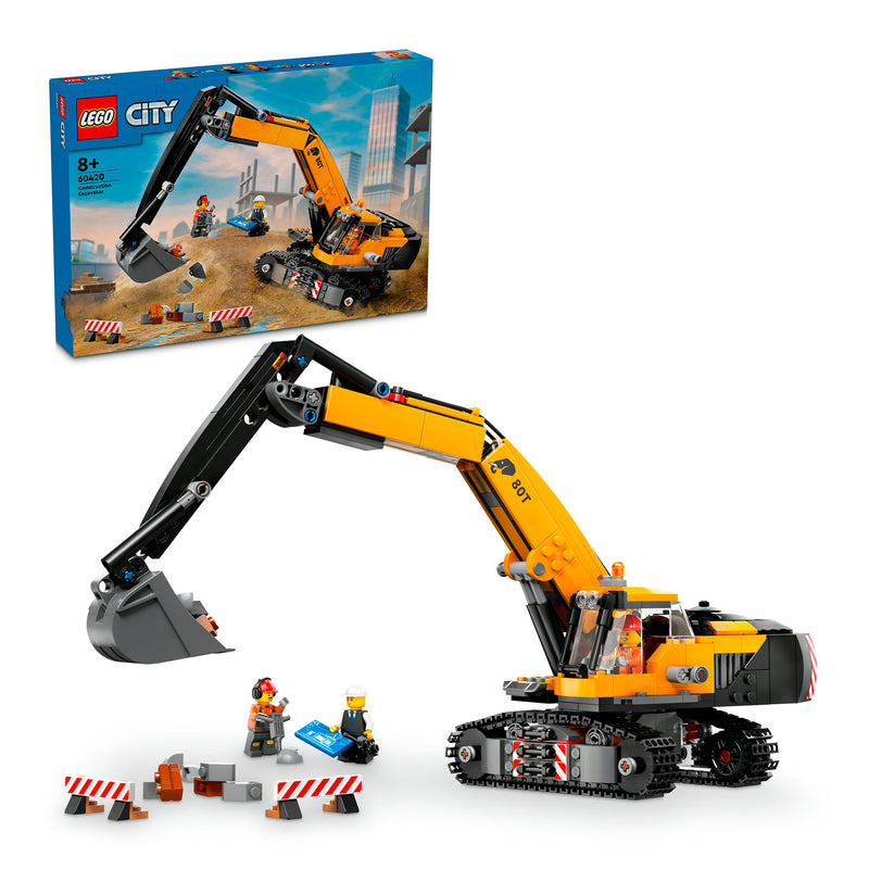 LEGO 60420 CITY ESCAVATORE DA CANTIERE GIALLO