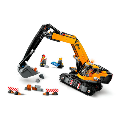 LEGO 60420 CITY ESCAVATORE DA CANTIERE GIALLO