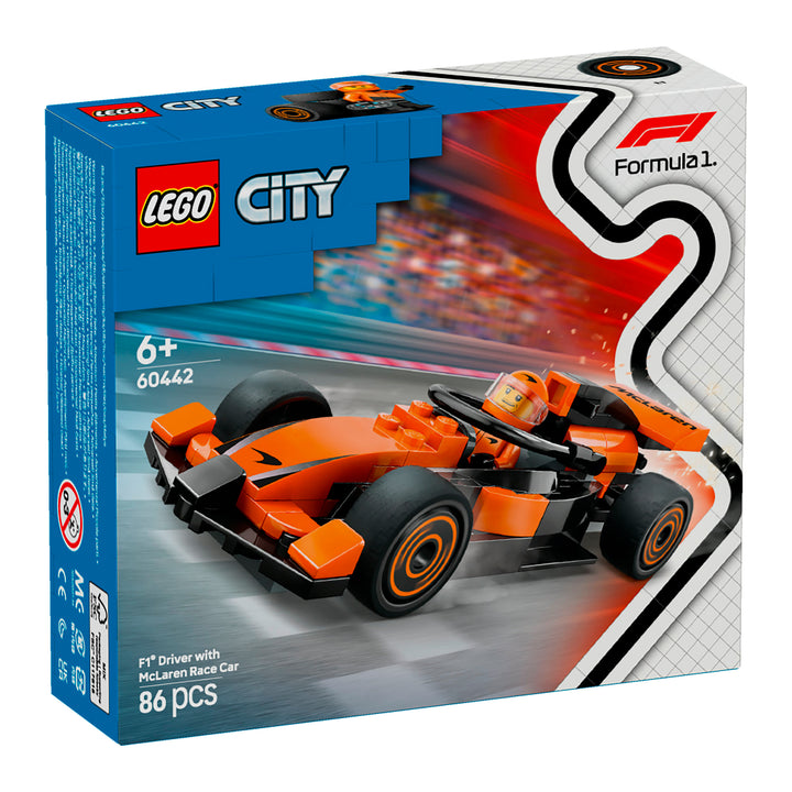 LEGO 60442 PILOTA E MONOPOSTO MCLAREN F1