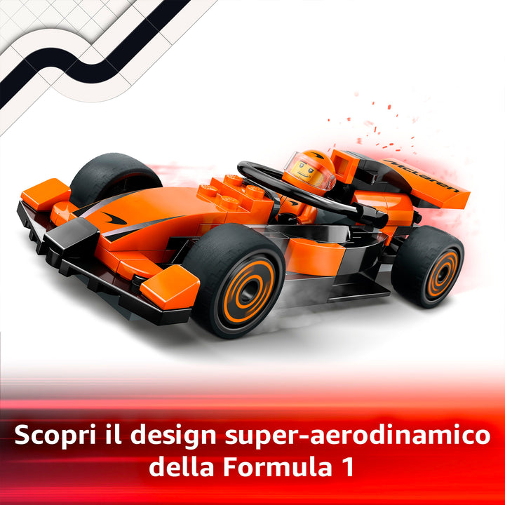LEGO 60442 PILOTA E MONOPOSTO MCLAREN F1
