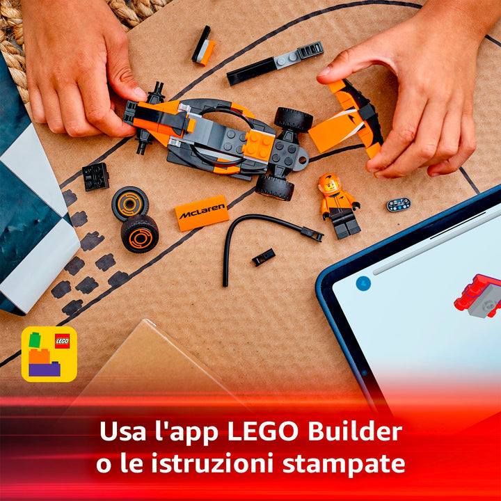 LEGO 60442 PILOTA E MONOPOSTO MCLAREN F1
