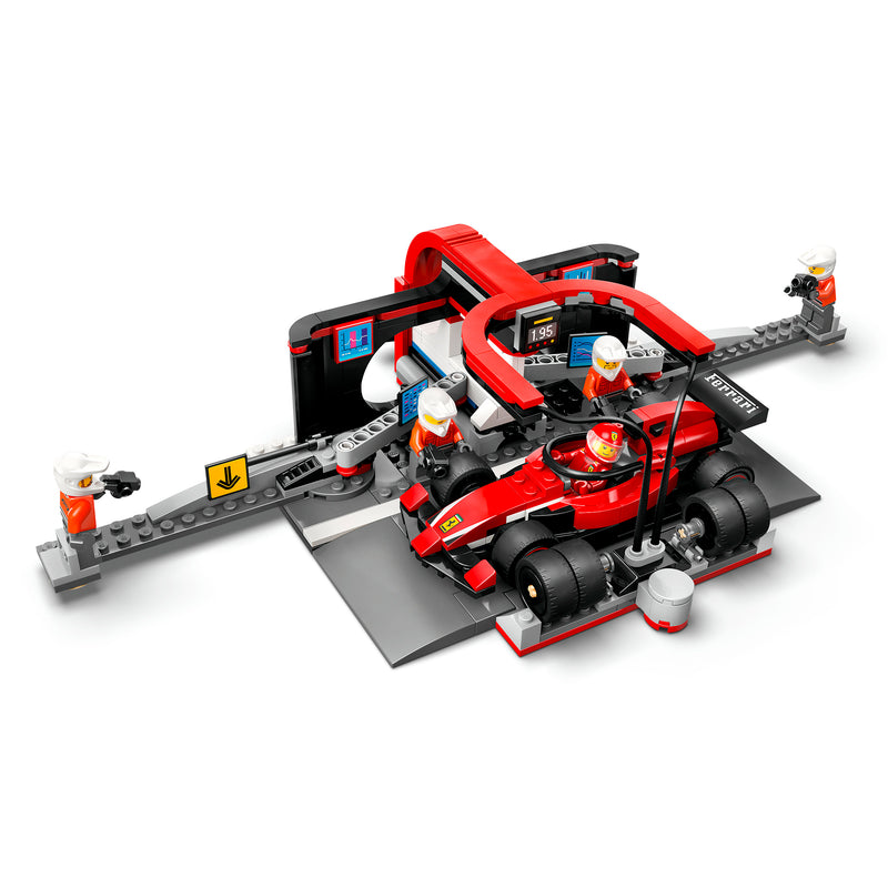 LEGO 60443 CITY PITSTOP E MECCANICI CON MONOPOSTO FERRARI F1