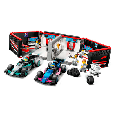 LEGO 60444 CITY GARAGE CON MONOPOSTO MERCEDES-AMG E ALPINE F1