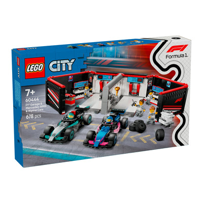 LEGO 60444 CITY GARAGE CON MONOPOSTO MERCEDES-AMG E ALPINE F1