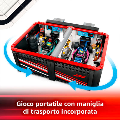 LEGO 60444 CITY GARAGE CON MONOPOSTO MERCEDES-AMG E ALPINE F1