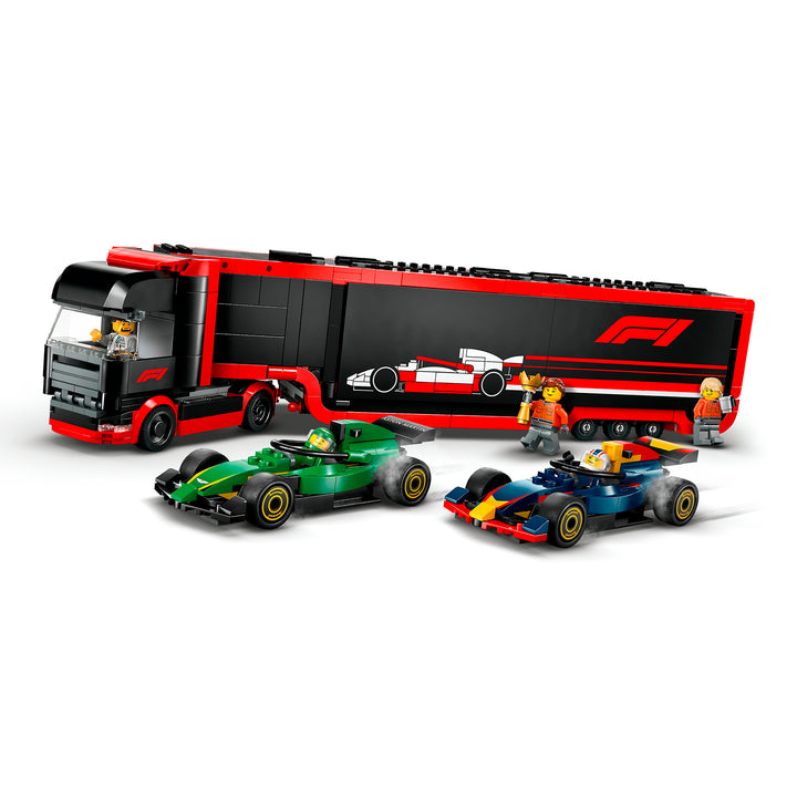 LEGO 60445 AUTOTRASPORTATORE F1 CON MONOPOSTO RB20 e AMR24 F1