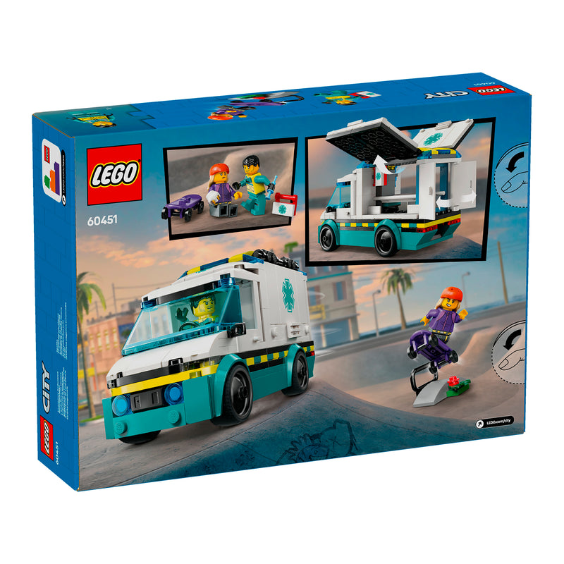 LEGO 60451 CITY AMBULANZA DI EMERGENZA