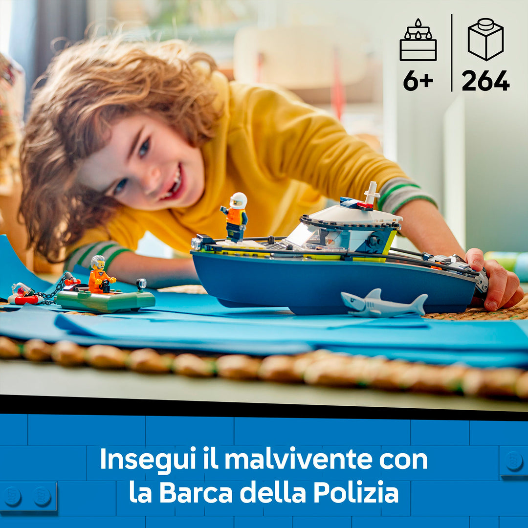 LEGO 60456 INSEGUIMENTO DEL MOTOSCAFO DELLA POLIZIA