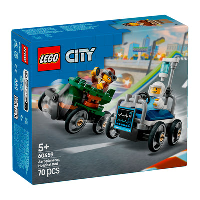 LEGO 60459 CITY PACK VEICOLI DA CORSA: AEREO CONTRO LETTO D'OSPEDALE