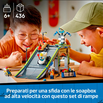 LEGO 60460 CITY NESSUN LIMITE: GARA SULLA PISTA A RAMPE