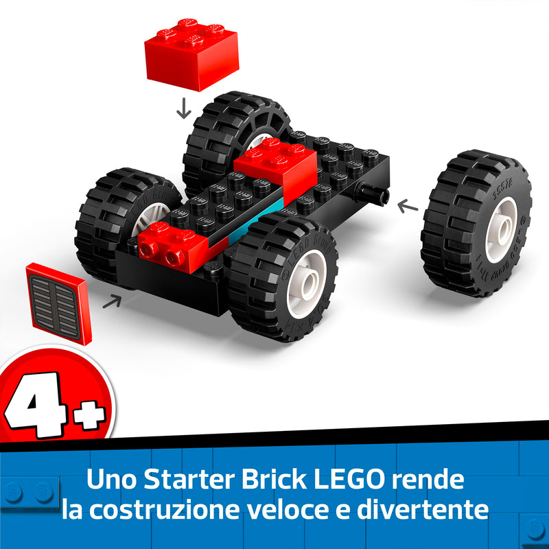 LEGO 60461 TRATTORE AGRICOLO ROSSO CON RIMORCHIO E PECORE
