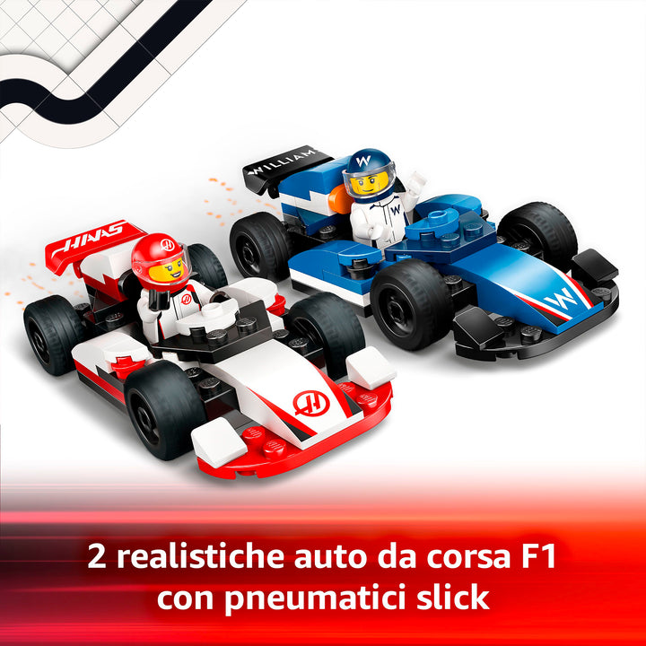 LEGO 60464 MONOPOSTO WILLIAMS RACING E HAAS F1