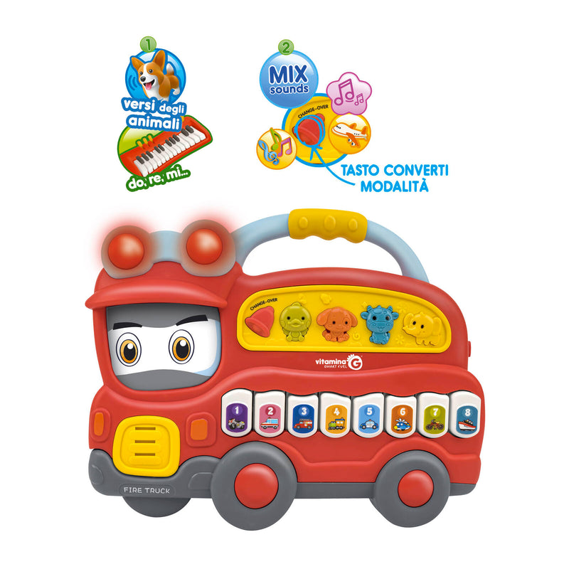 PIANOLA AUTOBUS MUSICALE CON LUCI E SUONI