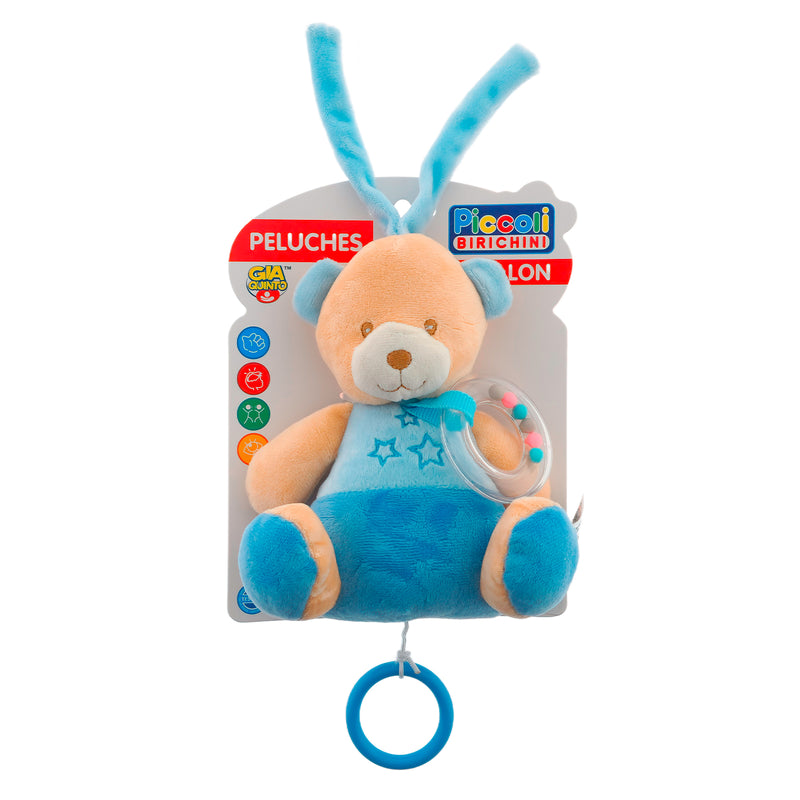 PELUCHE CARILLON ORSETTO/CONIGLIETTO 17CM