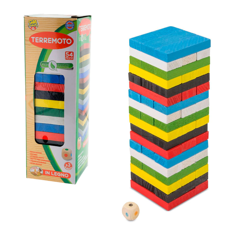 GIOCO TERREMOTO COLOR IN LEGNO