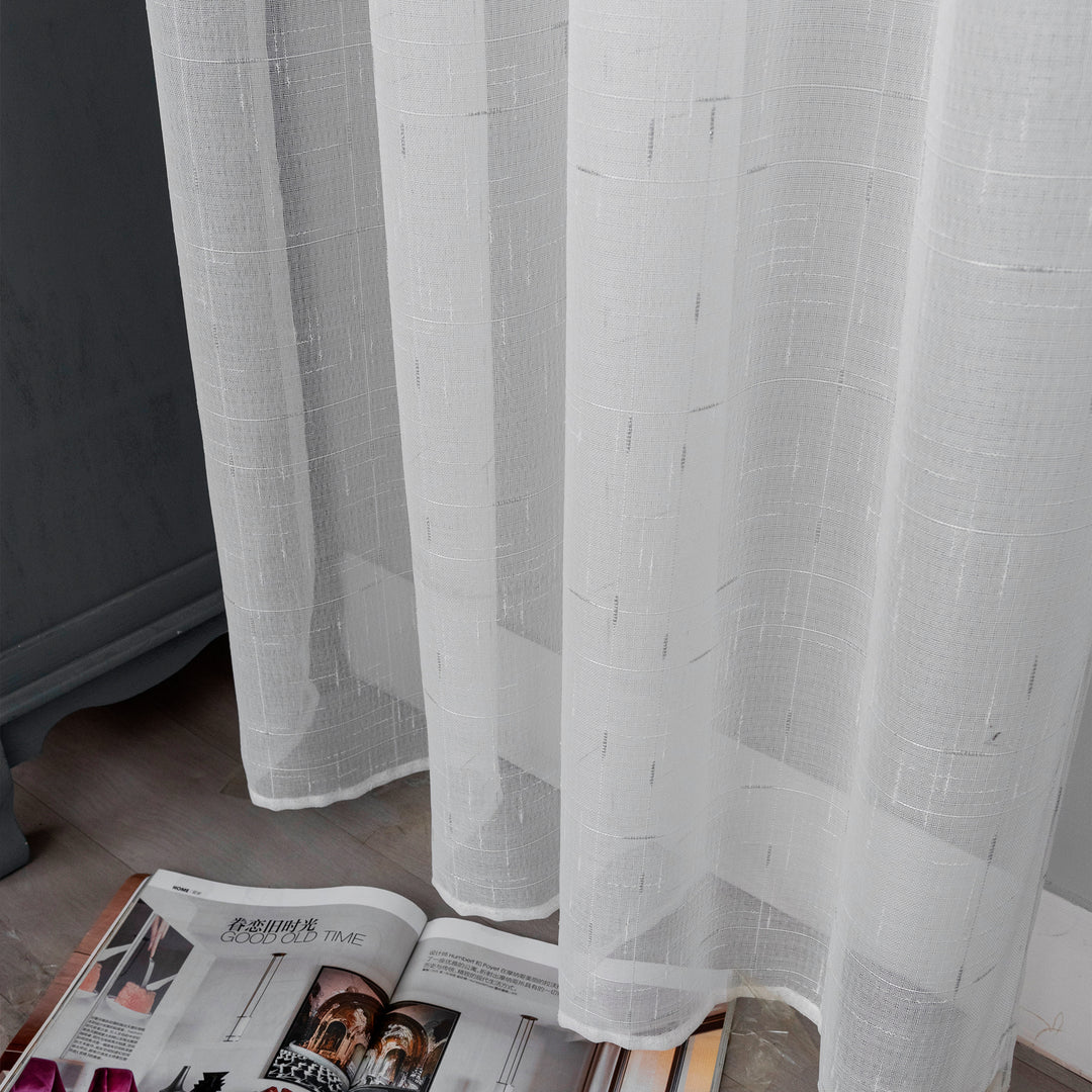 TENDA GRACIOSA FILTRANTE MOTIVO FILAMENTI 1 PANNELLO 140X280CM ARGENTO