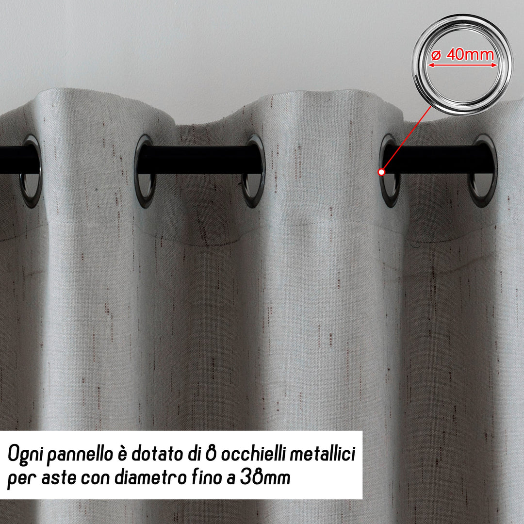 TENDA IGNIFUGA PANTELLERIA SEMI OSCURANTE FANTASIA A TRATTEGGI 1 PANNELLO 140X240CM GRIGIO