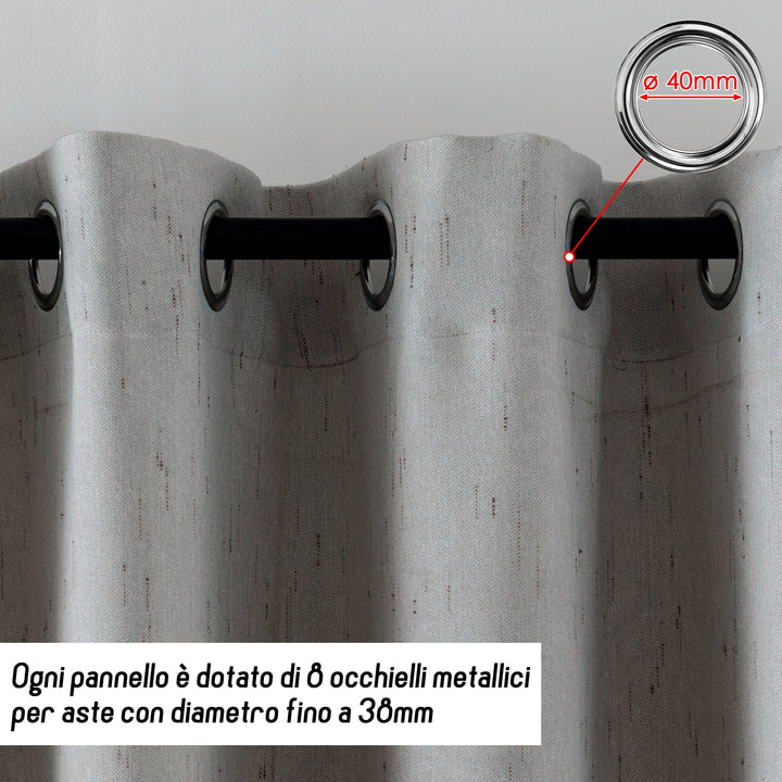 TENDA IGNIFUGA PANTELLERIA SEMI OSCURANTE FANTASIA A TRATTEGGI 1 PANNELLO 140X240CM GRIGIO