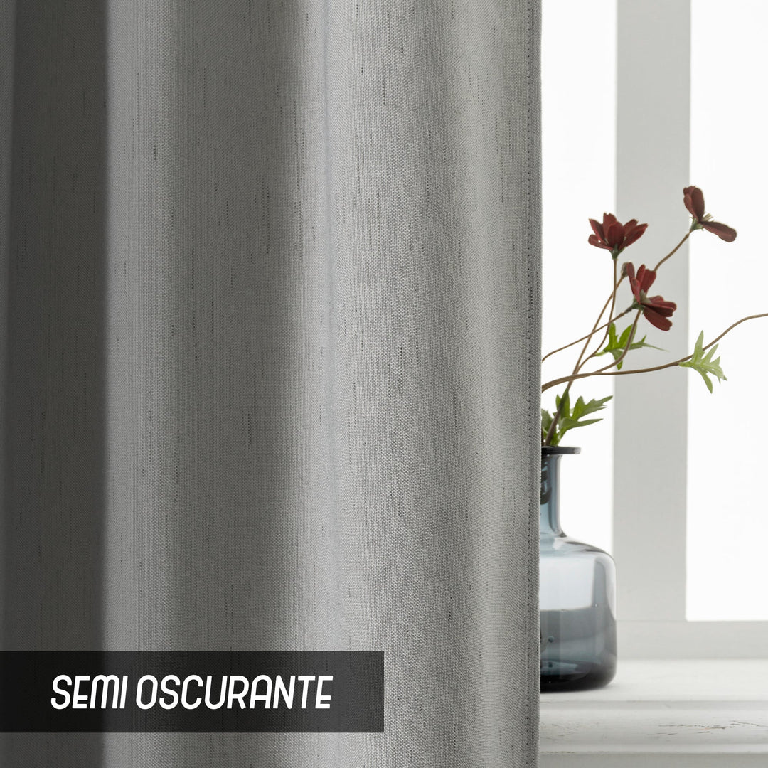 TENDA IGNIFUGA PANTELLERIA SEMI OSCURANTE FANTASIA A TRATTEGGI 1 PANNELLO 140X240CM GRIGIO