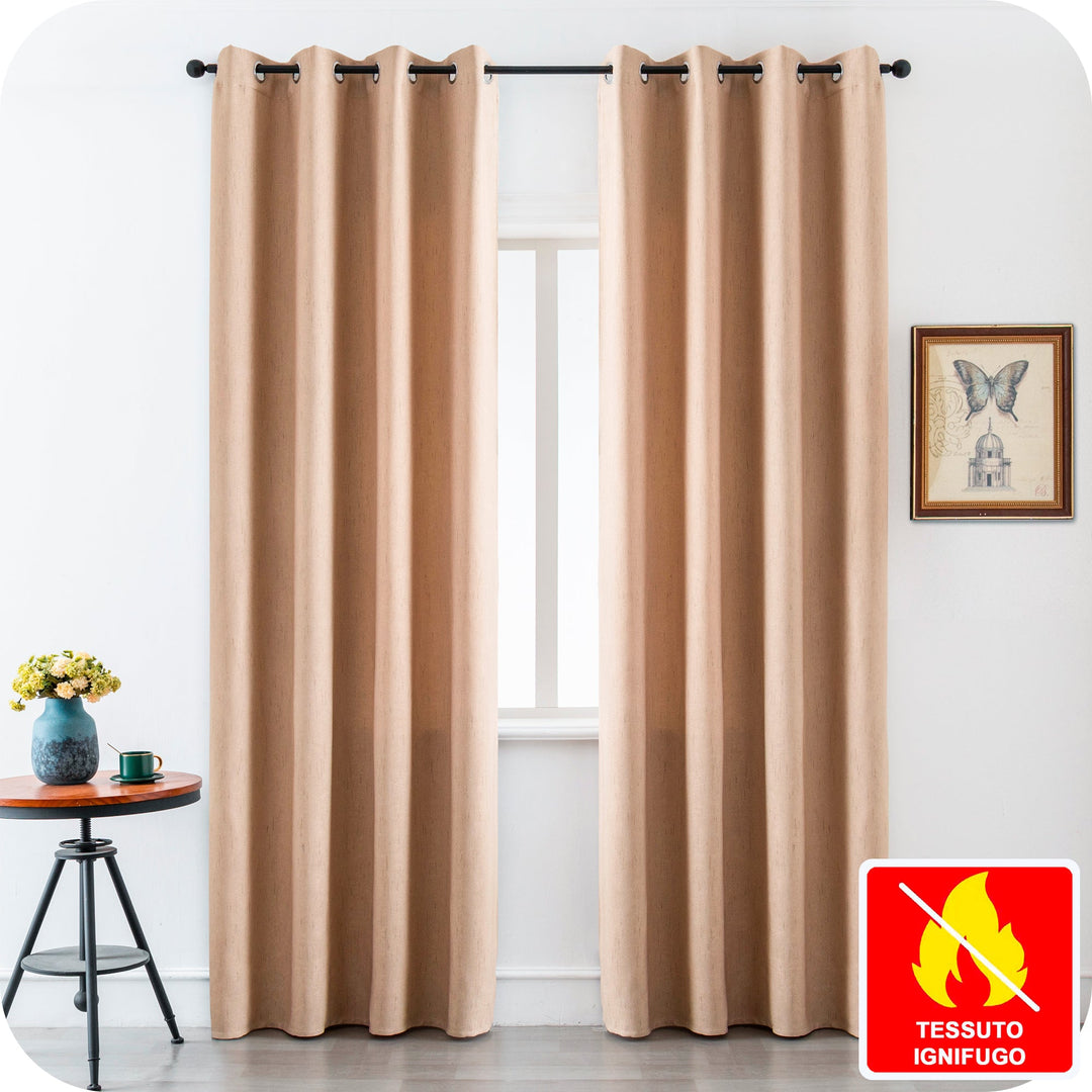 TENDA IGNIFUGA PANTELLERIA SEMI OSCURANTE FANTASIA A TRATTEGGI 1 PANNELLO 140X260CM MAGGESE