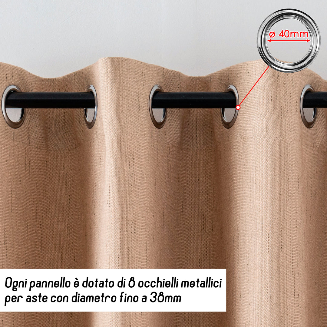 TENDA IGNIFUGA PANTELLERIA SEMI OSCURANTE FANTASIA A TRATTEGGI 1 PANNELLO 140X275CM MAGGESE