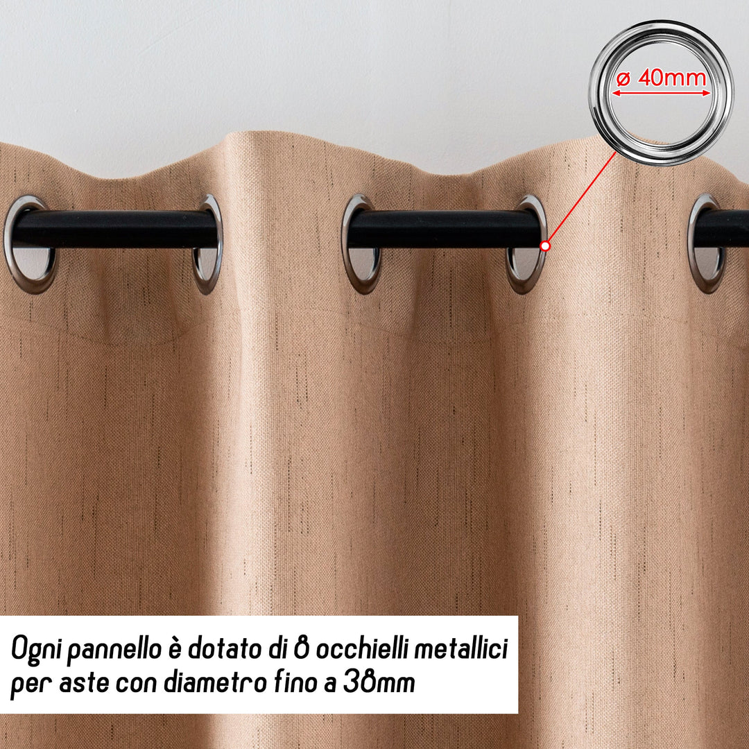 TENDA IGNIFUGA PANTELLERIA SEMI OSCURANTE FANTASIA A TRATTEGGI 1 PANNELLO 140X260CM MAGGESE
