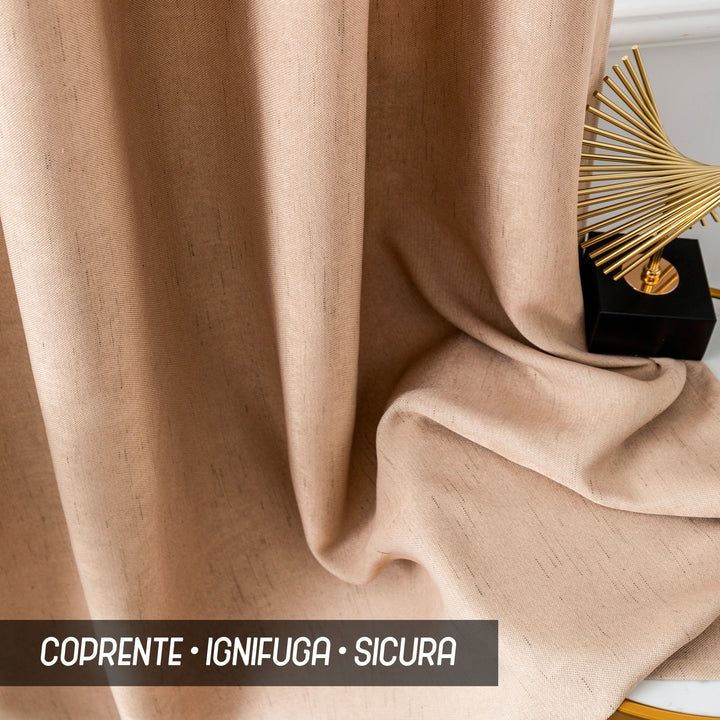 TENDA IGNIFUGA PANTELLERIA SEMI OSCURANTE FANTASIA A TRATTEGGI 1 PANNELLO 140X275CM MAGGESE