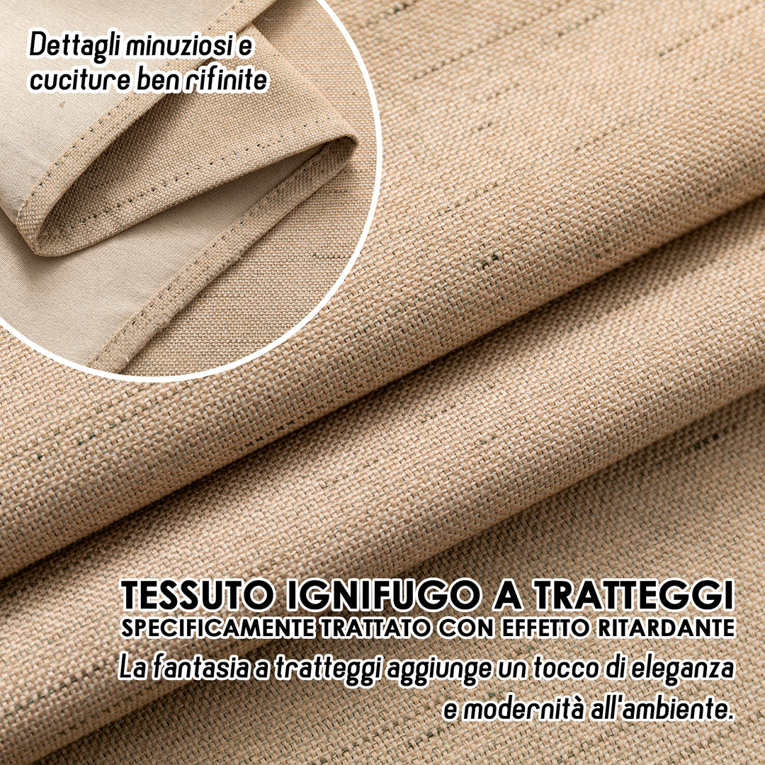 TENDA IGNIFUGA PANTELLERIA SEMI OSCURANTE FANTASIA A TRATTEGGI 1 PANNELLO 140X275CM MAGGESE